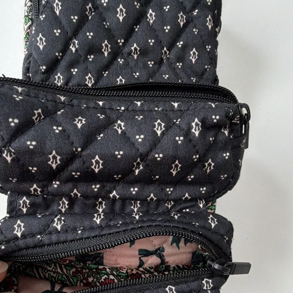 Vera Bradley Quilted Small Jewelry Pill Travel Organizer, Multiple Zip